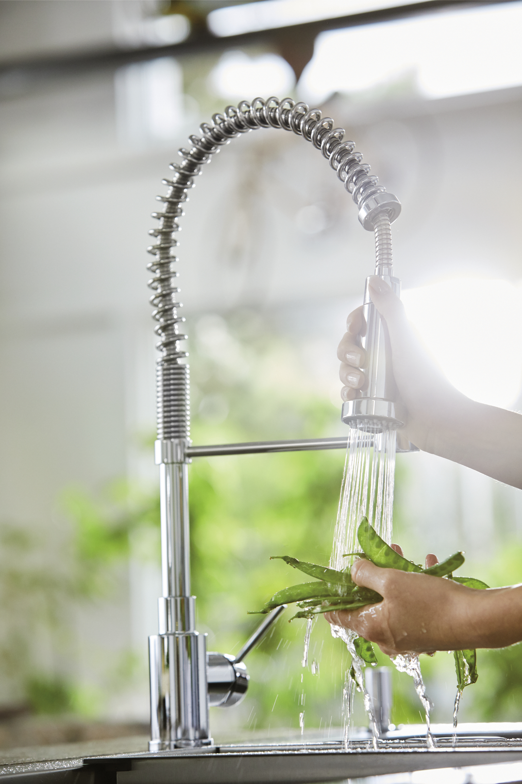 a BLANCO stainless steel kitchen tap